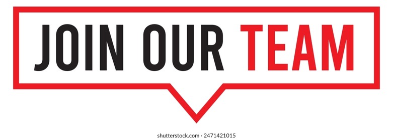 Join our team text word isolated on transparent background.