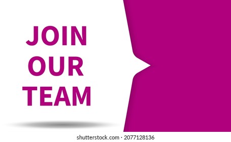 Join Our Team Vector Background. Trendy Bold Typography. Job Vacancy Card Design. Hiring Minimalist Poster Template, Looking for Talents Advertising, Open Recruitment Creative Ad.
