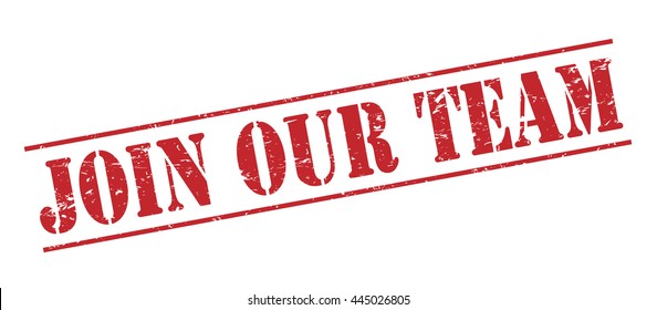 join our team vector stamp on white background