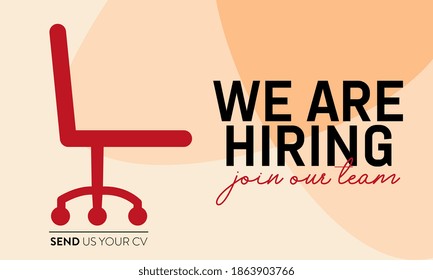 Join Our Team, We are Hiring Vector Background.