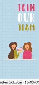 Join our team, women with books