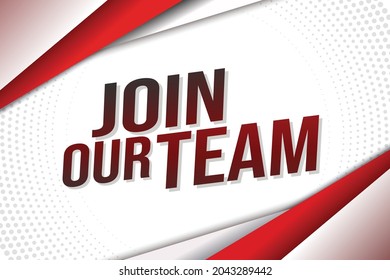 join our team word concept vector illustration with modern futuristic  3d style for landing page template ui web mobile app poster banner flyer background gift card coupon label wallpaper