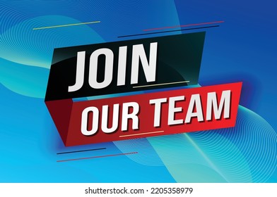 join our team word concept vector illustration with modern futuristic 3d style for landing page template ui web mobile app poster banner flyer background gift card coupon label wallpaper