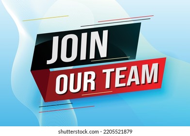 join our team word concept vector illustration with modern futuristic 3d style for landing page template ui web mobile app poster banner flyer background gift card coupon label wallpaper