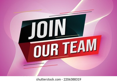 join our team word concept vector illustration with modern futuristic 3d style for landing page template ui web mobile app poster banner flyer background gift card coupon label wallpaper
