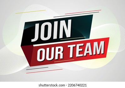 join our team word concept vector illustration with modern futuristic 3d style for landing page template ui web mobile app poster banner flyer background gift card coupon label wallpaper