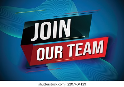 join our team word concept vector illustration with modern futuristic 3d style for landing page template ui web mobile app poster banner flyer background gift card coupon label wallpaper