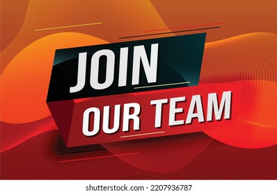 join our team word concept vector illustration with modern futuristic 3d style for landing page template ui web mobile app poster banner flyer background gift card coupon label wallpaper