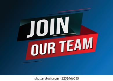 join our team word concept vector illustration with modern futuristic 3d style for landing page template ui web mobile app poster banner flyer background gift card coupon label wallpaper