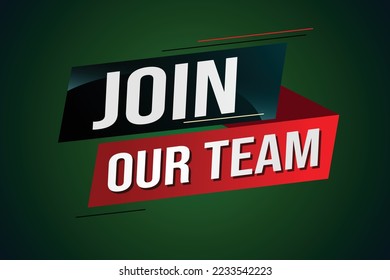 join our team word concept vector illustration with modern futuristic 3d style for landing page template ui web mobile app poster banner flyer background gift card coupon label wallpaper