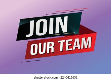 join our team word concept vector illustration with modern futuristic 3d style for landing page template ui web mobile app poster banner flyer background gift card coupon label wallpaper