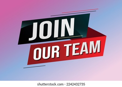 join our team word concept vector illustration with modern futuristic 3d style for landing page template ui web mobile app poster banner flyer background gift card coupon label wallpaper