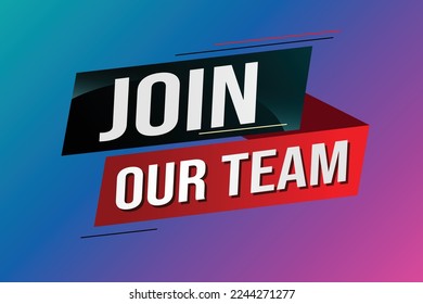 join our team word concept vector illustration with modern futuristic 3d style for landing page template ui web mobile app poster banner flyer background gift card coupon label wallpaper