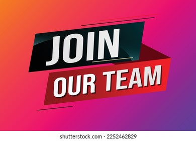 join our team word concept vector illustration with modern futuristic 3d style for landing page template ui web mobile app poster banner flyer background gift card coupon label wallpaper