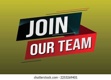 join our team word concept vector illustration with modern futuristic 3d style for landing page template ui web mobile app poster banner flyer background gift card coupon label wallpaper