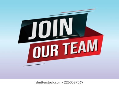 join our team word concept vector illustration with modern futuristic 3d style for landing page template ui web mobile app poster banner flyer background gift card coupon label wallpaper