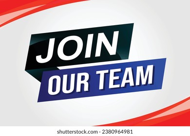 join our team word concept vector illustration with modern futuristic 3d style for landing page template ui web mobile app poster banner flyer background gift card coupon label wallpaper