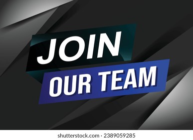 join our team word concept vector illustration with modern futuristic 3d style for landing page we are hiring template web mobile app poster banner flyer background gift card coupon label wallpaper