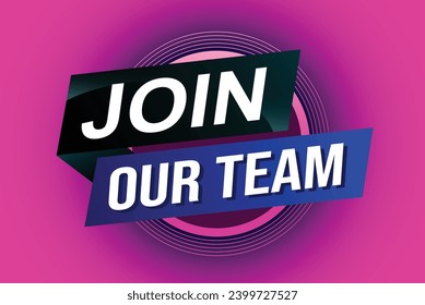 join our team word concept vector illustration with modern futuristic 3d style for landing page template ui web mobile app poster banner flyer background gift card coupon label wallpaper