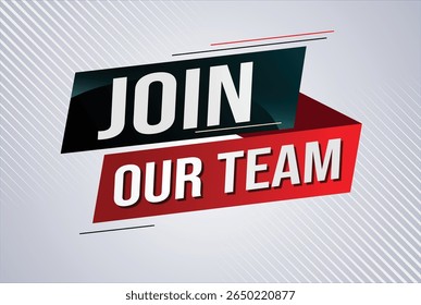 join our team word concept vector illustration with modern futuristic 3d style for landing page template ui web mobile app poster banner flyer background gift card coupon label wallpaper 