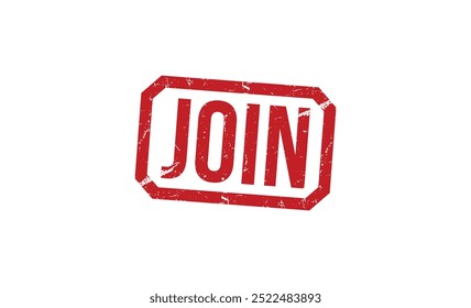 Join Red rubber stamp on white background. Join stamp sign. Join stamp.