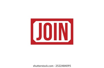 Join Red rubber stamp on white background. Join stamp sign. Join stamp.