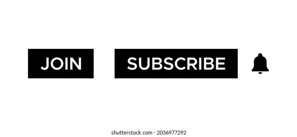 Join and Subscribe Button Icon Vector