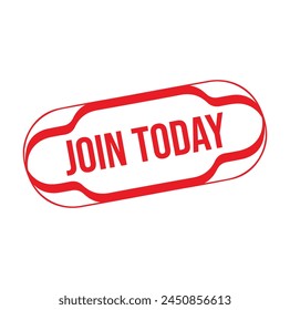 join today Rubber stamp design. VECTOR ILLUSTRATION.