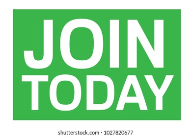 Join Today typographic stamp. Typographic sign, badge or logo.