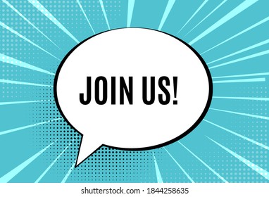 Join Us concept of important announcement. Vector illustration  EPS10