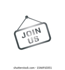 
Join Us Icon - Vector Sign and Symbol for Design, Presentation, Website or Apps Elements. 