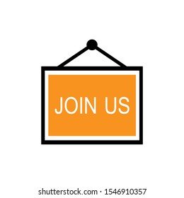 Join Us. Need, Hiring. Advertising Symbol. Applied for Design, Presentation, Website or Apps Elements - Vector.