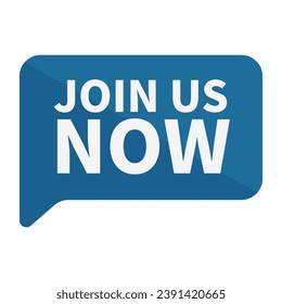 Schließen Sie sich jetzt in Blue-Rectangle-Form für das Marketing für Werbeaktionen an
