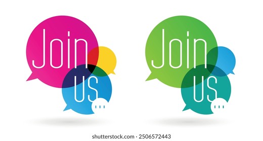 Join us on speech bubble