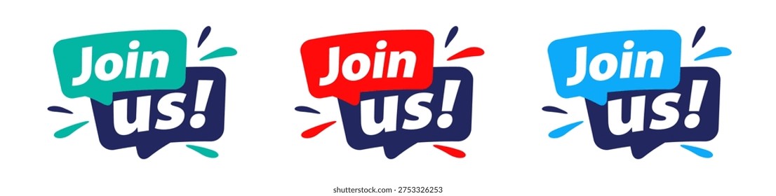 Join us on speech bubble