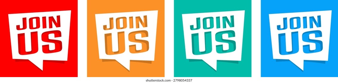 Join us on speech bubble