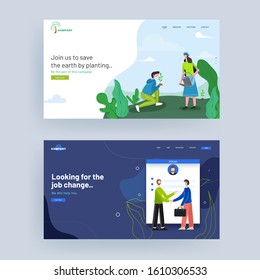 Join us to save the earth by planting and Looking for the job change concept based landing page or web page design.
