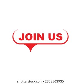 join us sign on white background