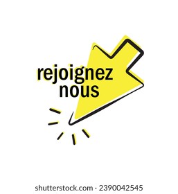 join us sign on white background