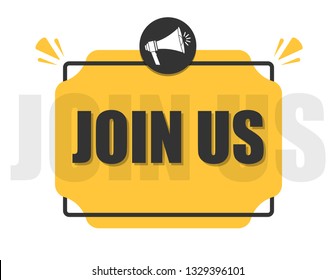 Join Us Sign. Vector Illustration