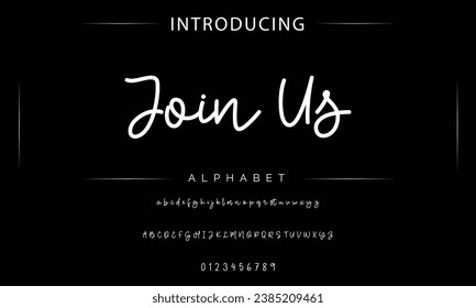 Join Us signature Font Calligraphy Logotype Script Brush Font Type Font lettering handwritten