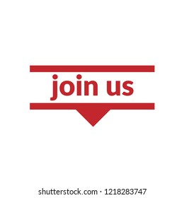 Join us speech bubble