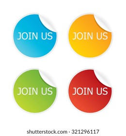 Join Us Sticker Labels
