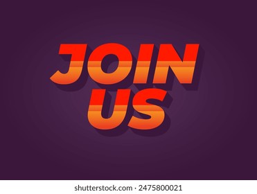 Mach mit. Texteffekt-Design in guten Farben mit 3D-Stil