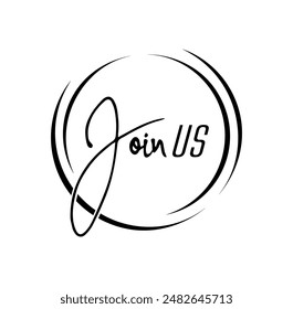 join us text information sign