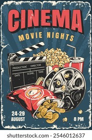 Join us for thrilling movie nights at the cinema. Enjoy popcorn and snacks while you watch exciting films starting at 8 PM.