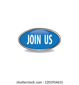 Join us vector button, web design element