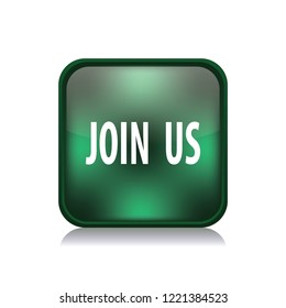 Join us vector button, web design element