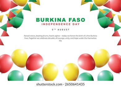 Join us as we commemorate the day Burkina Faso gained its independence, honoring the spirit of resilience and the promise of a brighter future for all