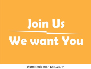 "join us we want you" Text for talent acquisition / job hiring / job post / recruitment